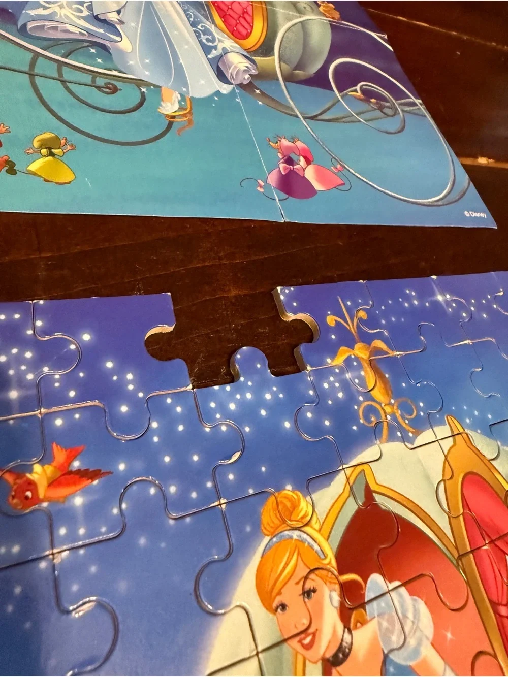 Cinderella Carriage Kids Puzzle - Blue